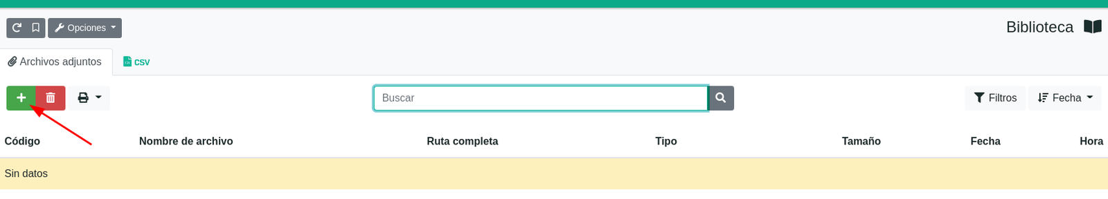 Añadir archivos a la biblioteca