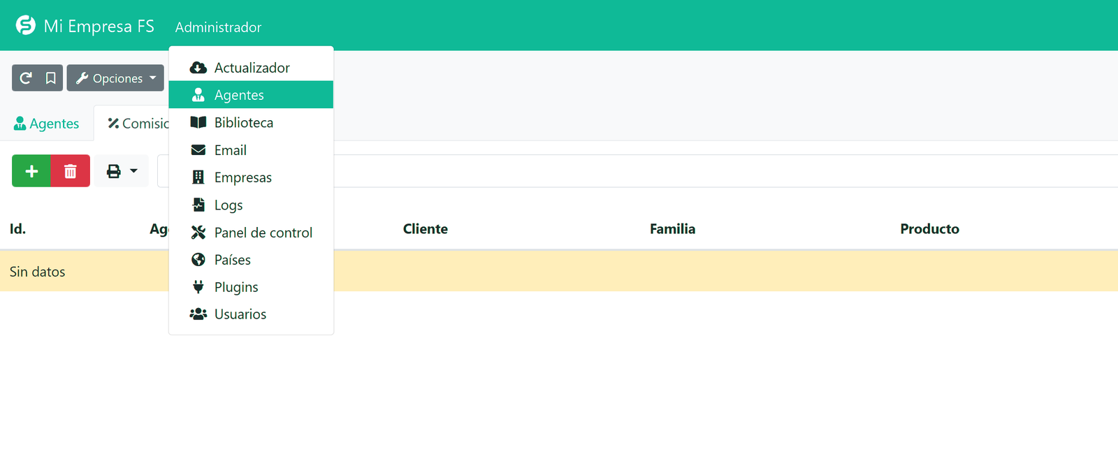 Configurar las comisiones
