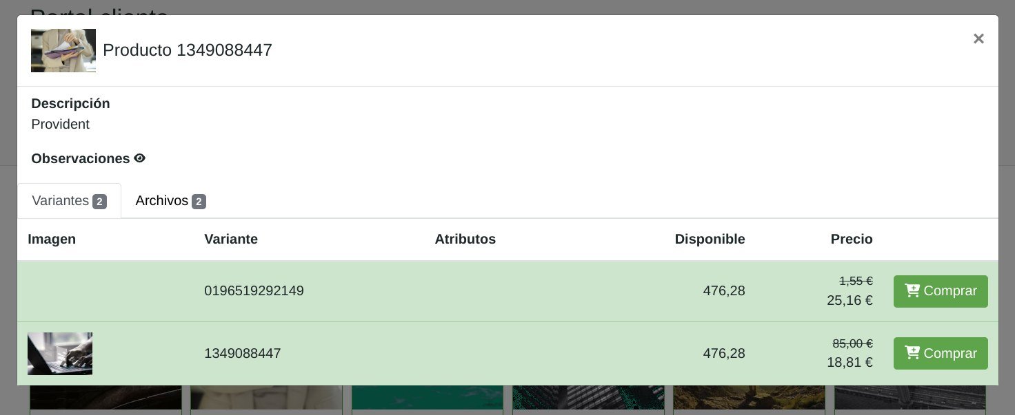 Catálogo y compras online