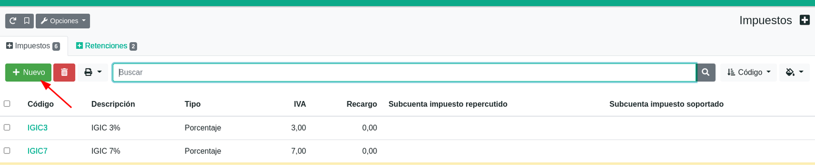 Cómo configurar impuestos y recargo de equivalencia