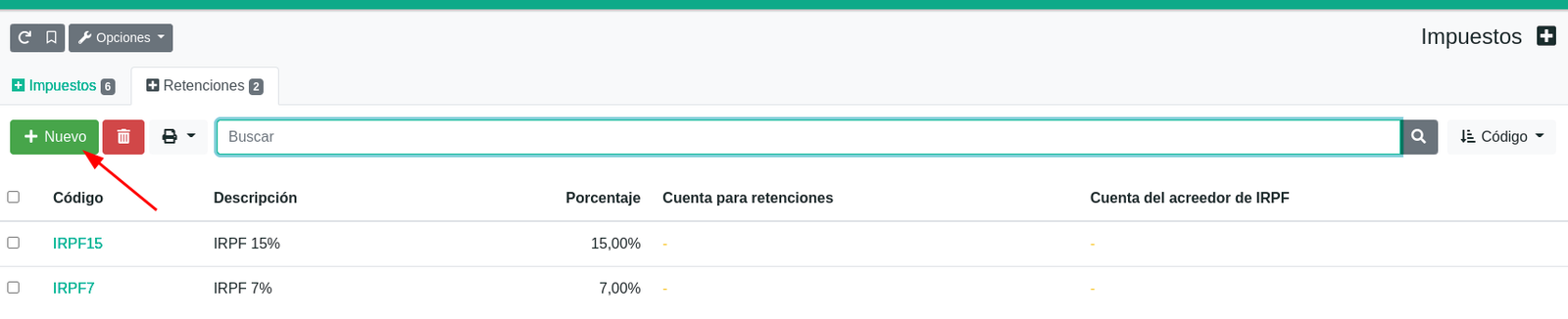 Cómo configurar las retenciones de IRPF