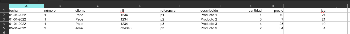 Cómo copiar facturas de Excel a gestioerp.cat