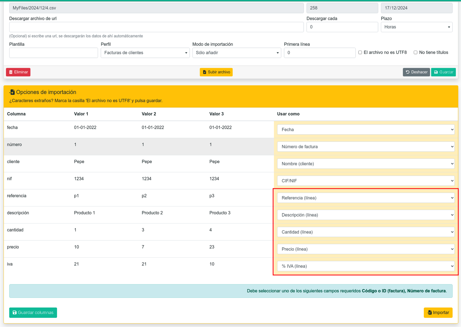 Cómo copiar facturas de Excel a gestioerp.cat