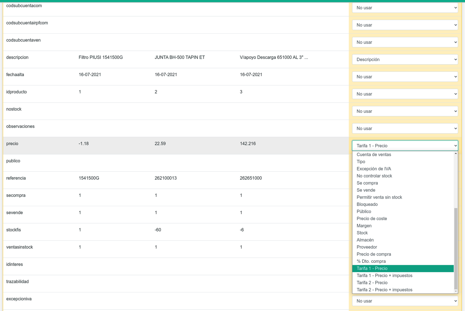 Cómo copiar productos de Excel a gestioerp.cat