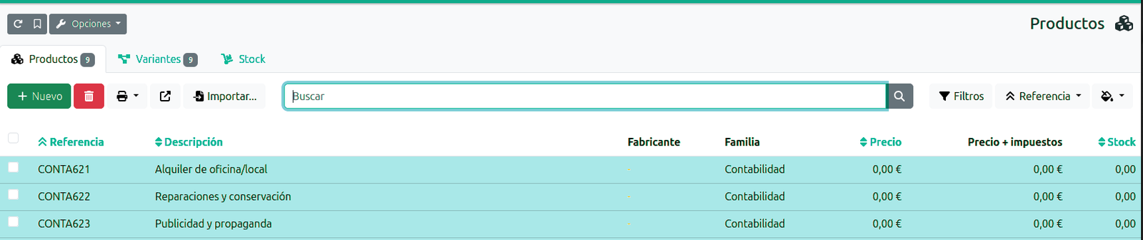 Cómo crear productos