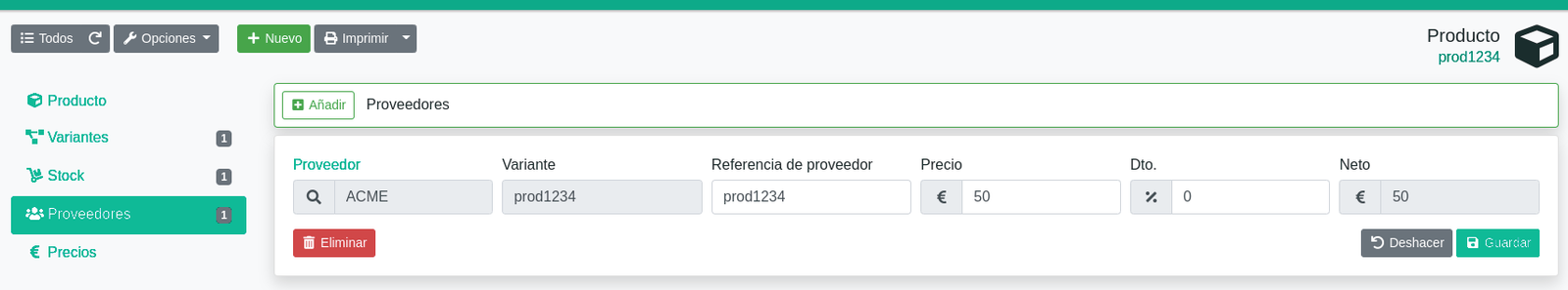 Cómo crear productos