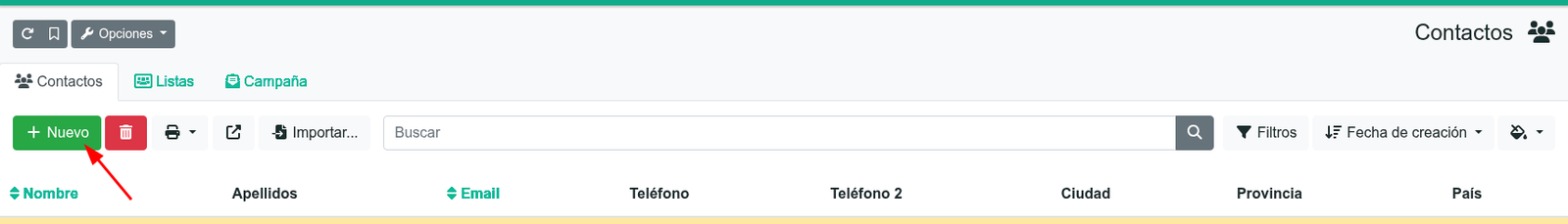 Cómo crear un contacto en el CRM