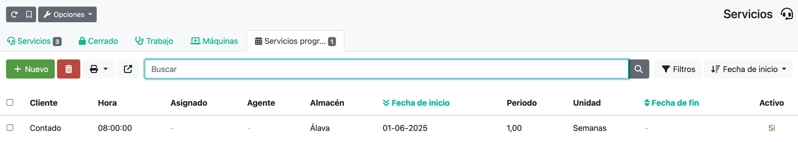 Configurar la recurrencia