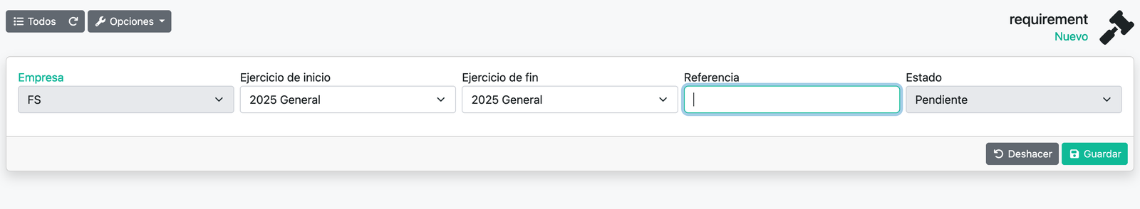 Cómo crear y enviar un requerimiento