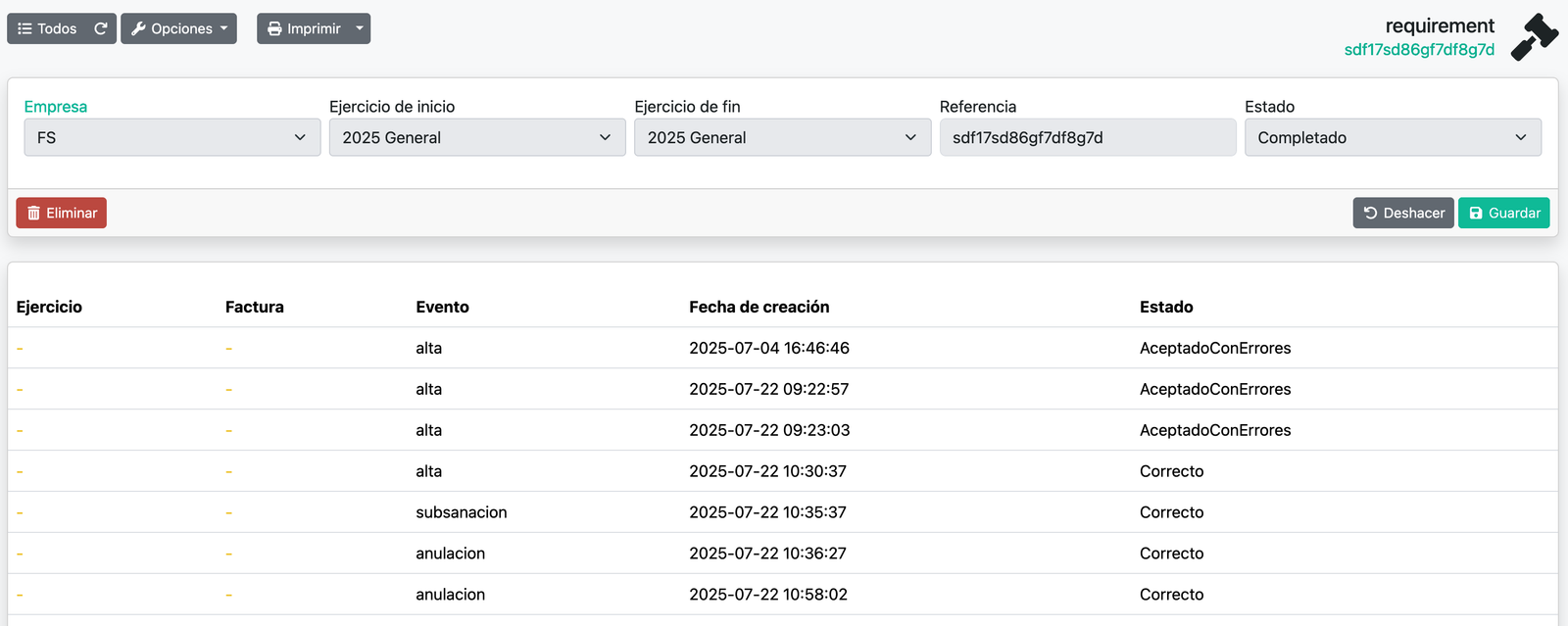 Cómo crear y enviar un requerimiento