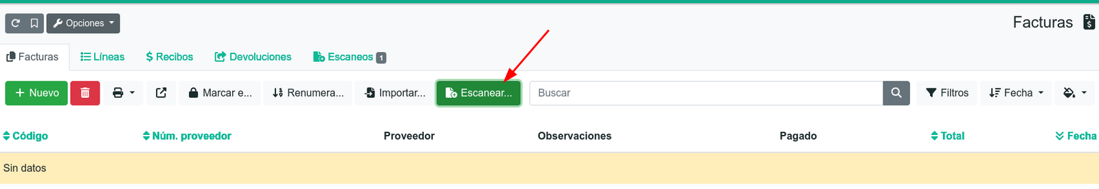 Cómo escanear una factura de compra