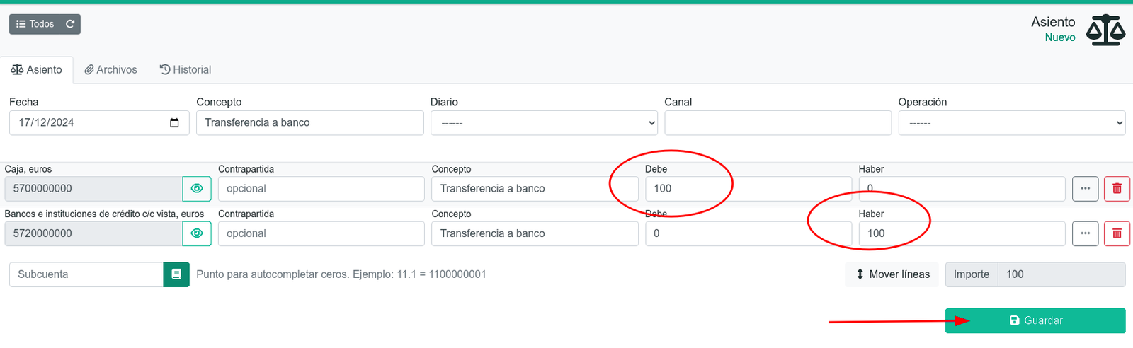 Cómo hacer un asiento contable
