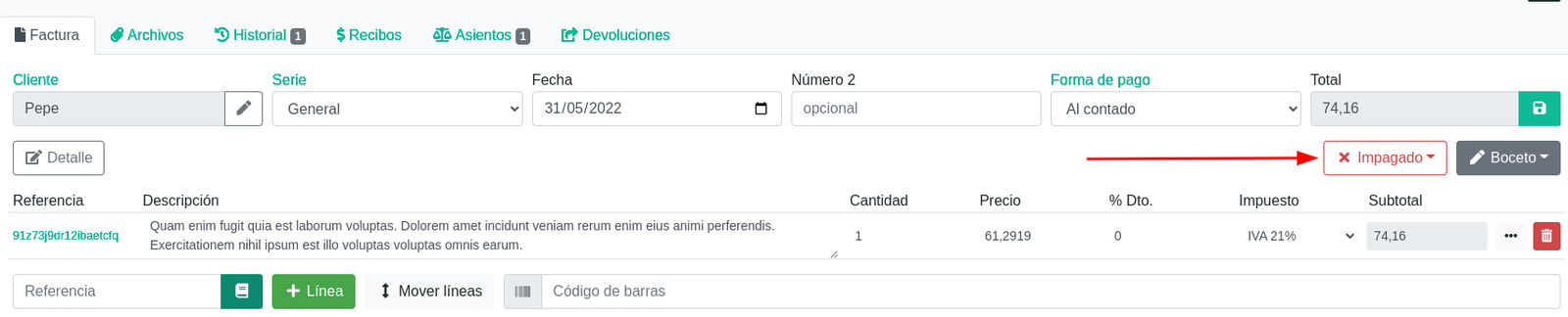 Com fer una factura de venda