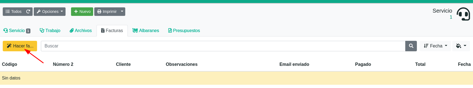 Cómo hacer una orden de servicio