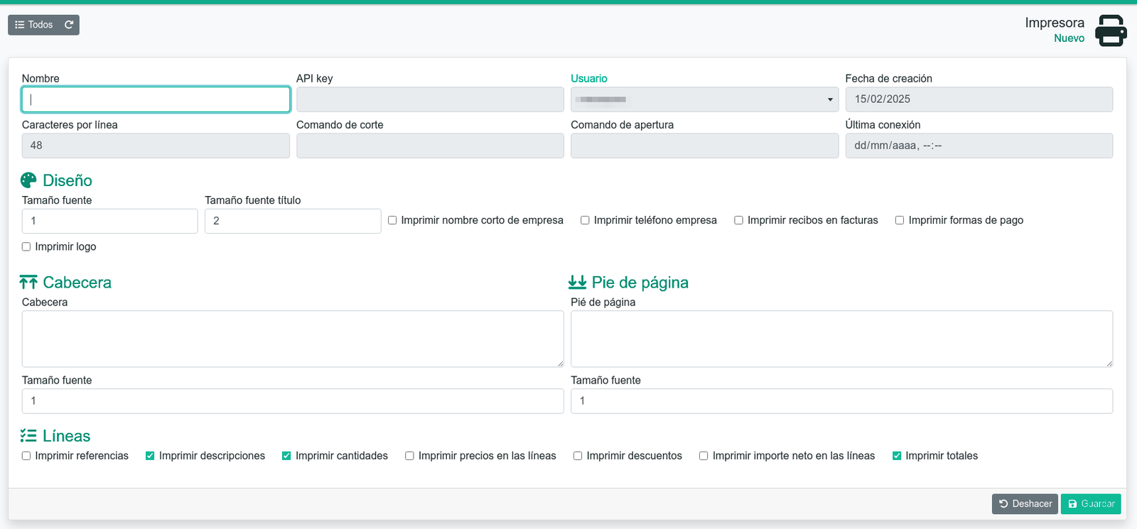 Cómo imprimir tickets