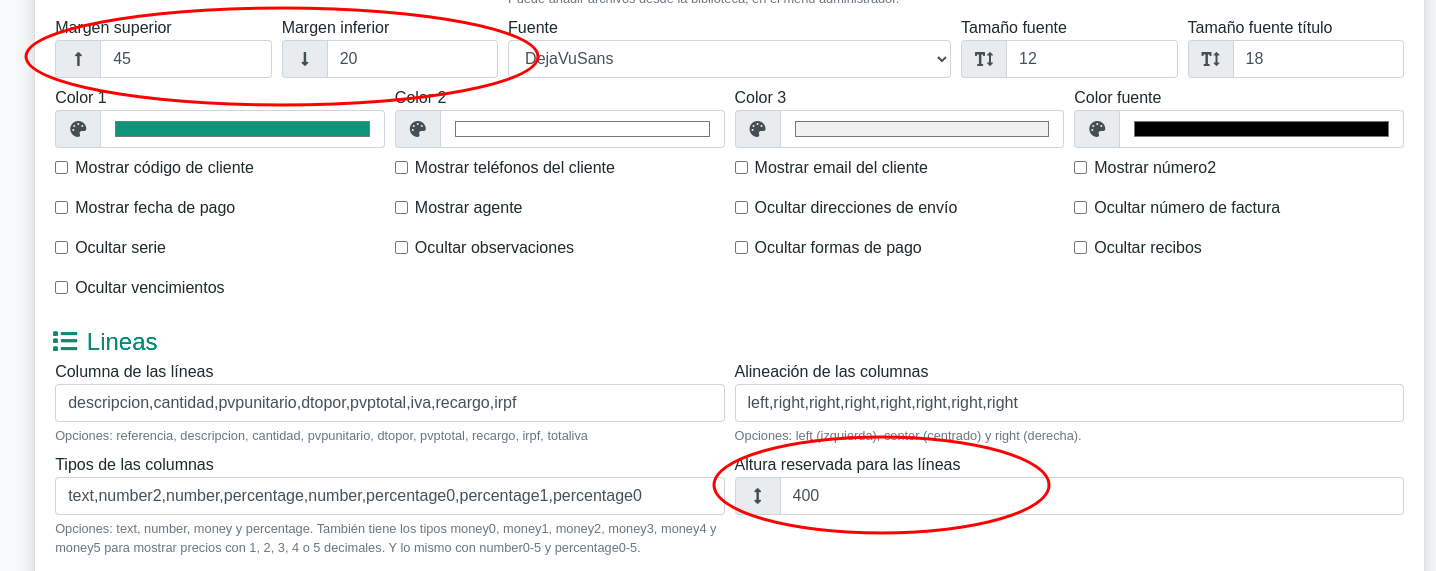 Plantilla compacta con QR