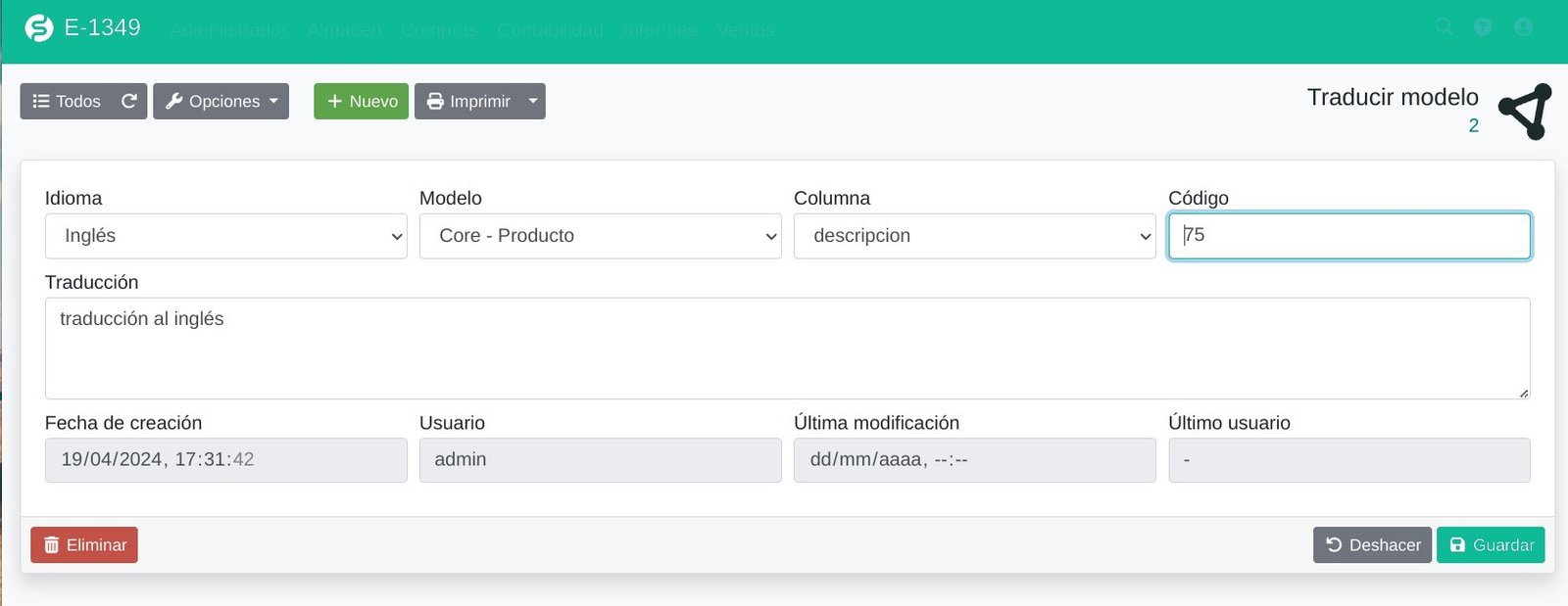Como traducir modelos y textos personalizados