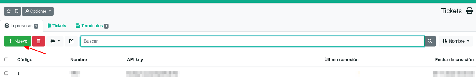 Configurar impresora de tickets
