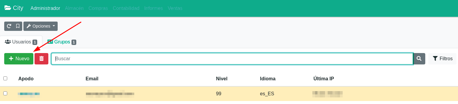 Gestionar usuarios: añadir, quitar, desactivar...