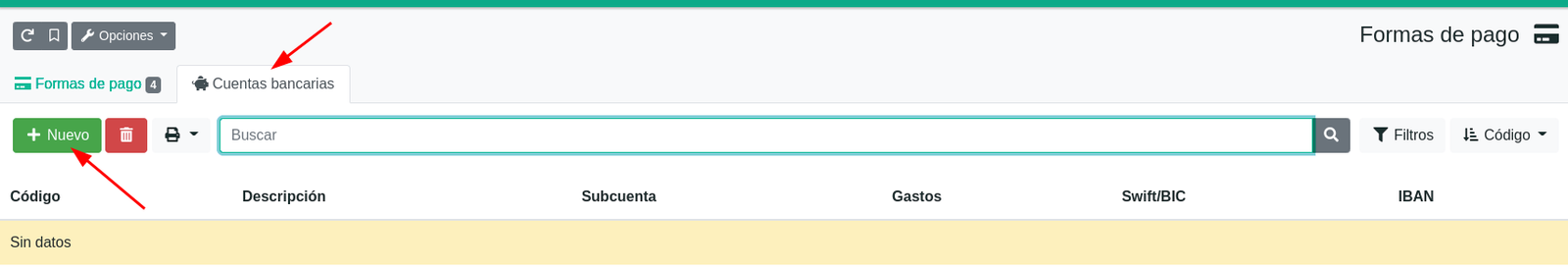 Las cuentas bancarias