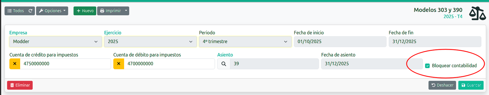 Modelo 303