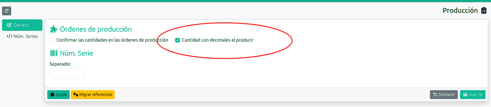 Usar decimales en las cantidades de ingredientes